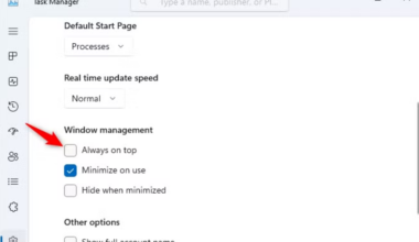 task manager always on top
